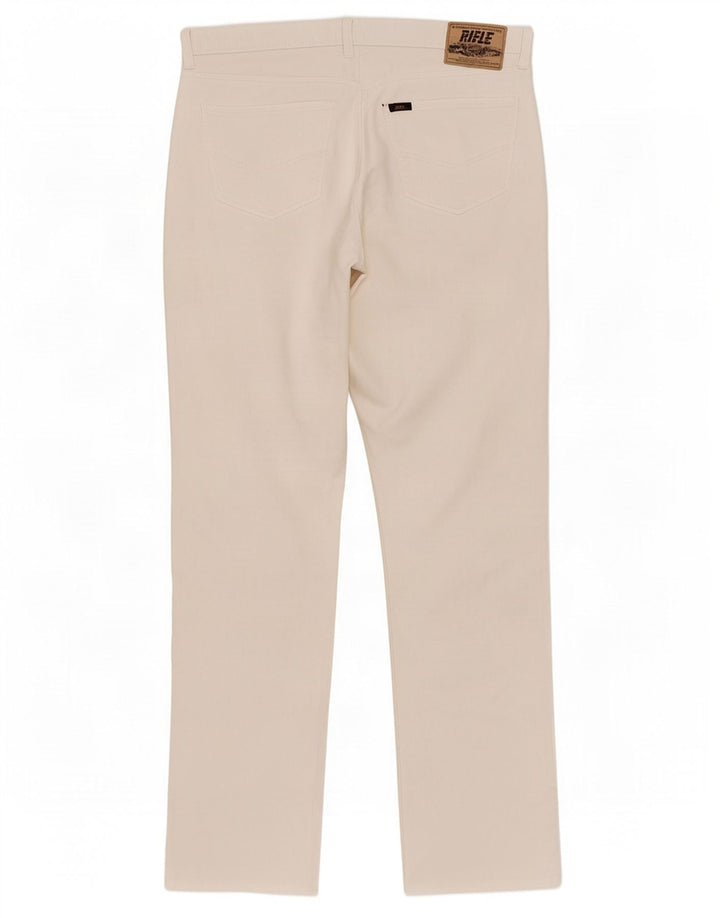 Vaqueros rectos para hombre Rifle W34 L32 Algodón blanco