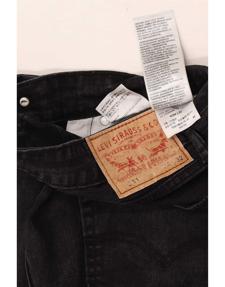 Levi's Hombre 511 Slim Jeans W34 L32 Algodón Negro