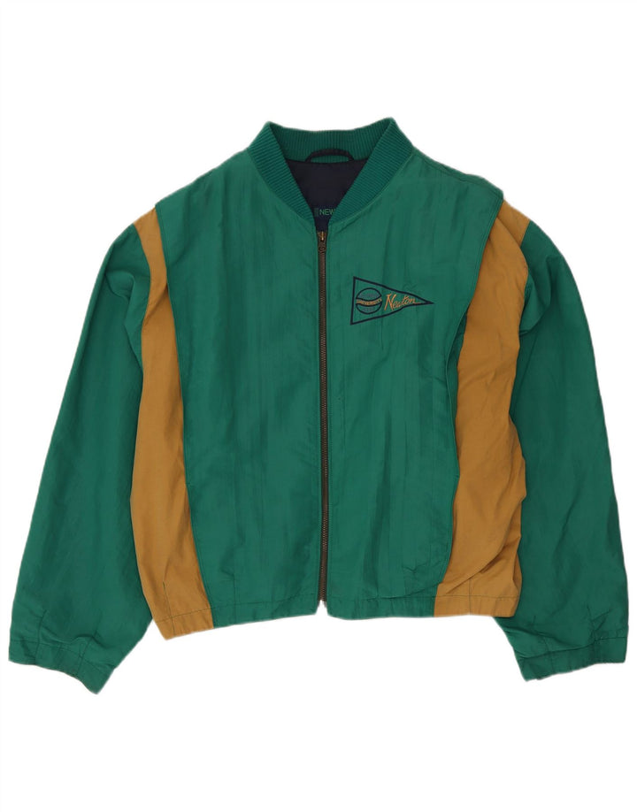 NEWTON Chaqueta bomber para hombre UK 42 XL Algodón color block verde