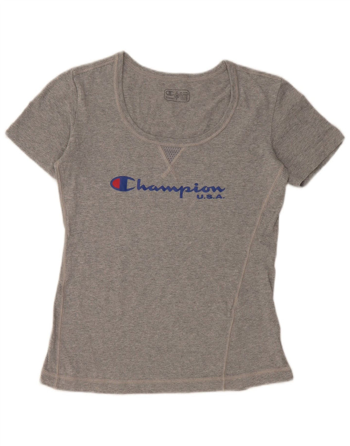 CHAMPION Camiseta gráfica para mujer Top UK 12 Gris medio