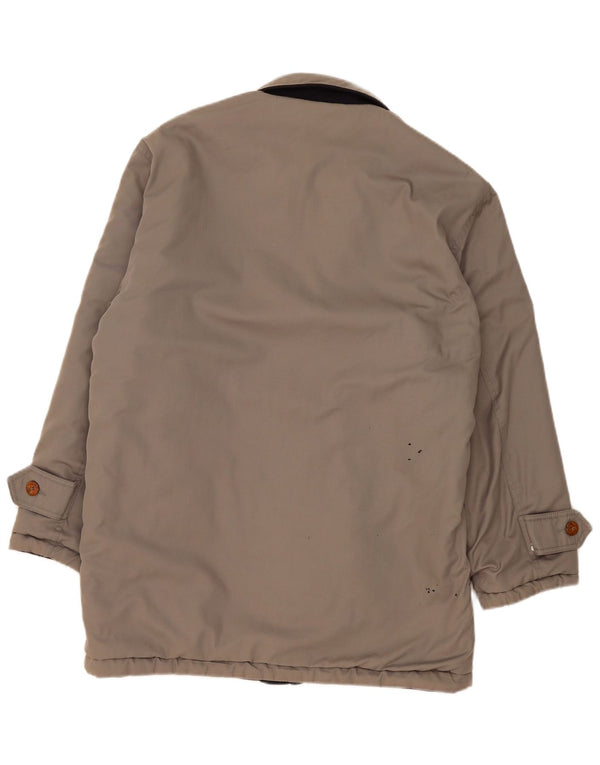 Vintage hombres reversible cortavientos abrigo Reino Unido 38 gris medio
