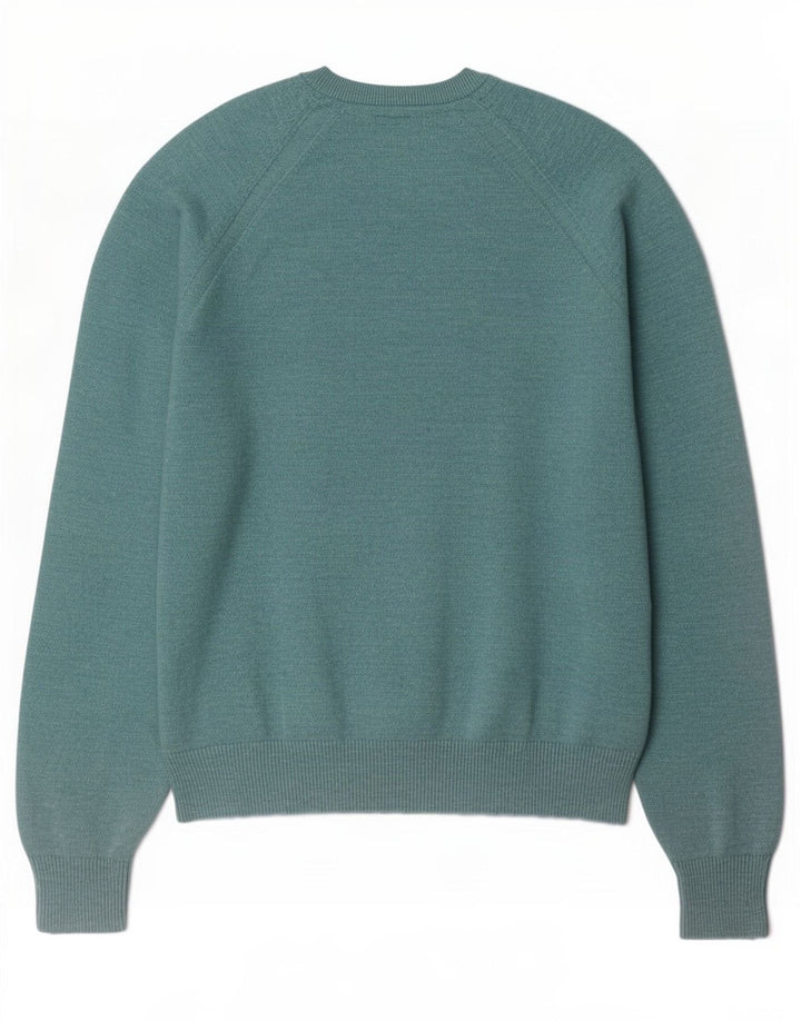 Marks & Spencer Jersey de cuello redondo para hombre de algodón verde medio