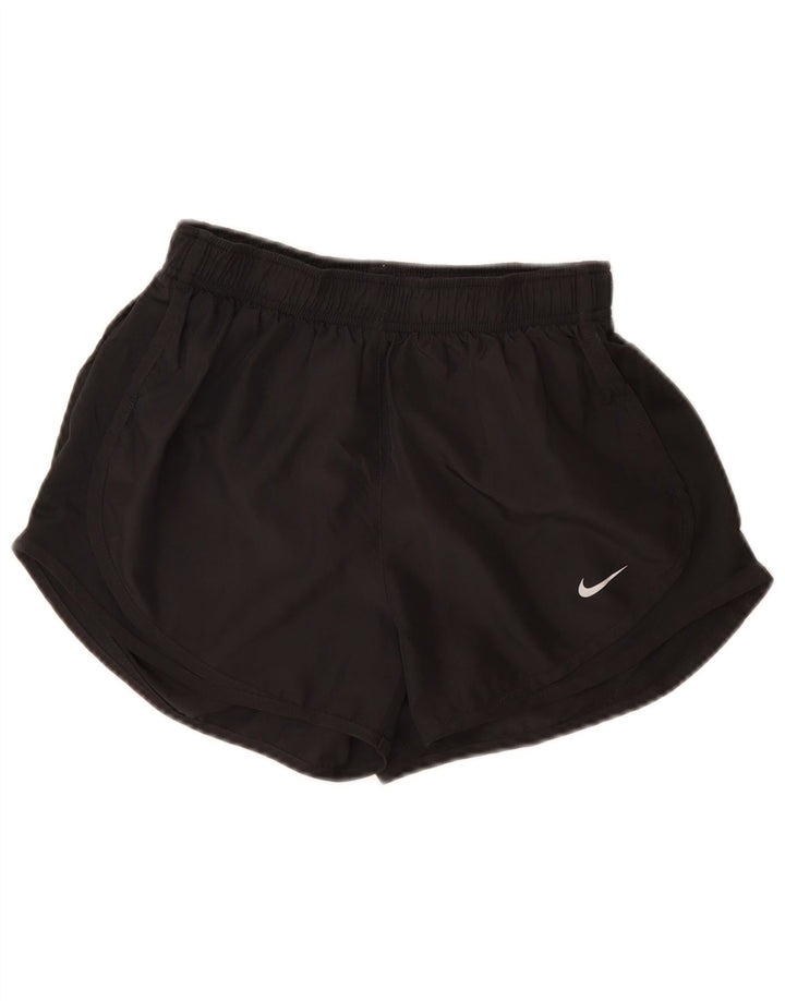 Nike Pantalones cortos deportivos Dri Fit para mujer UK 8 Small Poliéster negro