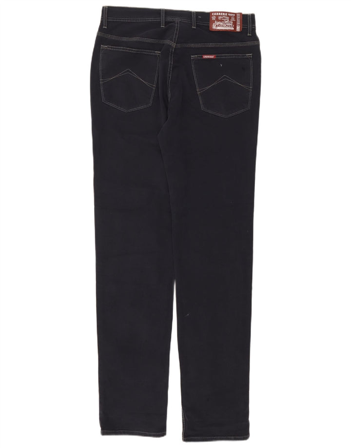 Carrera Jeans rectos para hombre IT 48 Medium W33 L34 Algodón azul marino