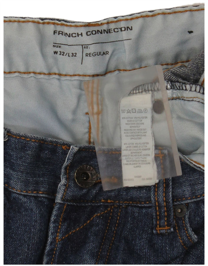 French Connection Vaqueros rectos regulares para hombre W32 L32 Algodón azul