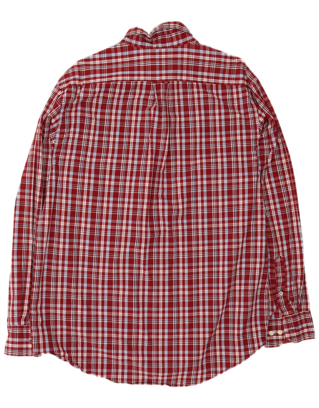 Camisa Izod Hombre Grande Cuadros Rojos Algodón