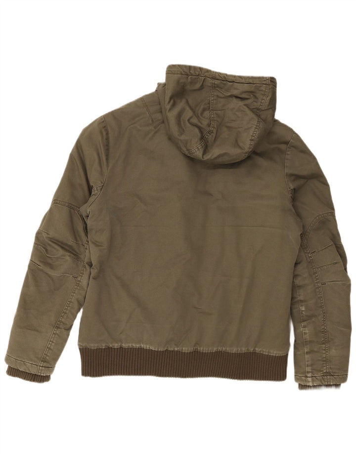Mustang Chaqueta utilitaria con capucha para hombre UK 38 Medium Khaki Cotton