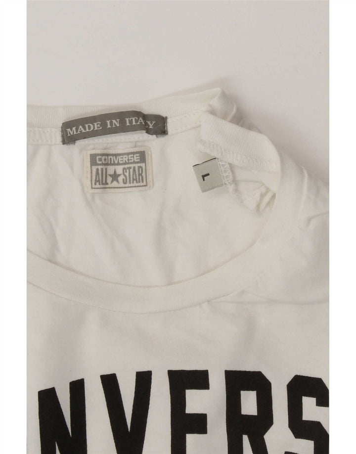 Converse Mujer Gráfico Chaleco Top UK 14 Grande Blanco