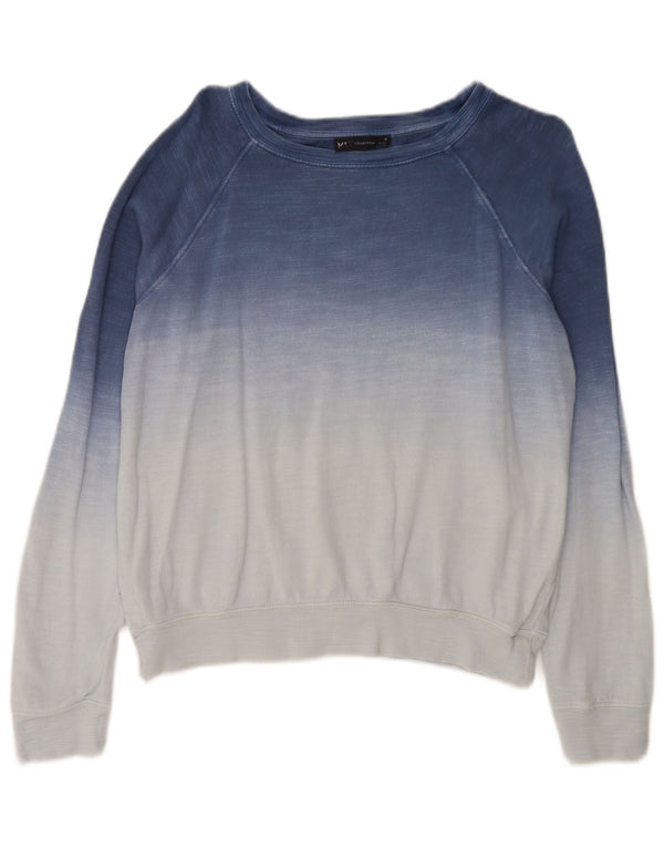 Marks & Spencer Sudadera tipo jersey para mujer UK 10 Small Blue Colourblock