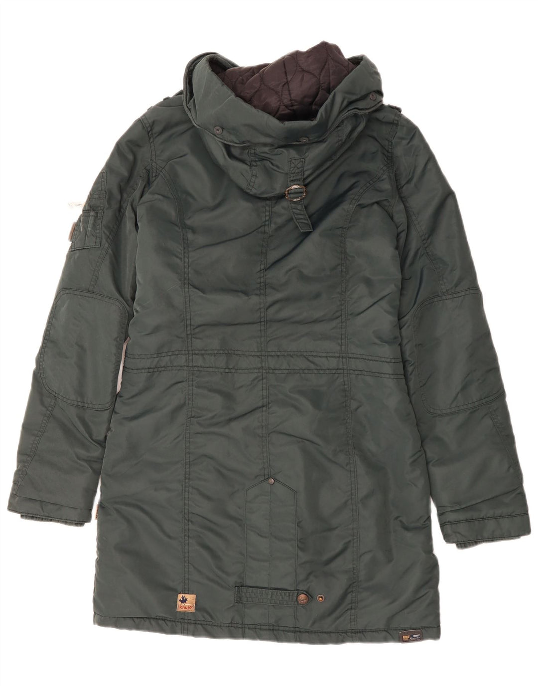 KHUJO Parka con capucha para hombre UK 38 Medium Green