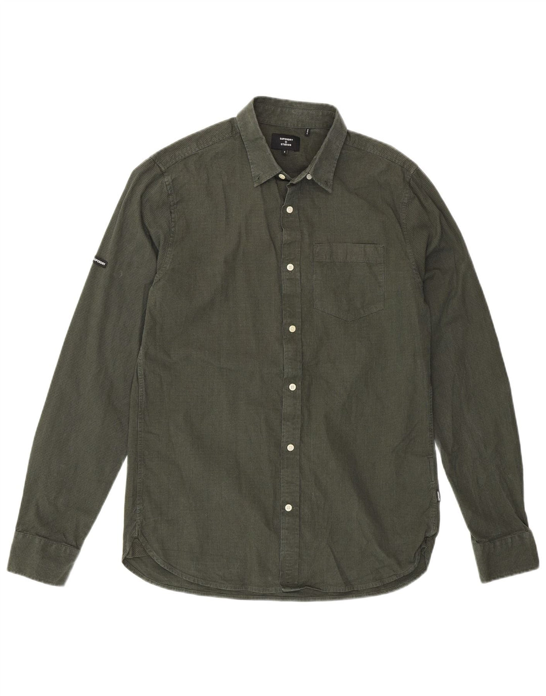 SUPERDRY Camisa Hombre Small Khaki Check Cotton