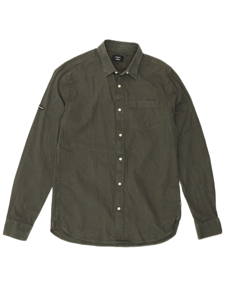 SUPERDRY Camisa Hombre Small Khaki Check Cotton