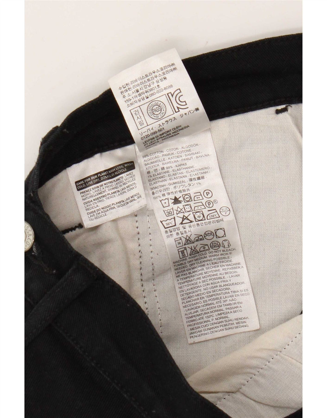 Levi's Shorts De Mezclilla Para Hombre W30 Algodón Negro Mediano
