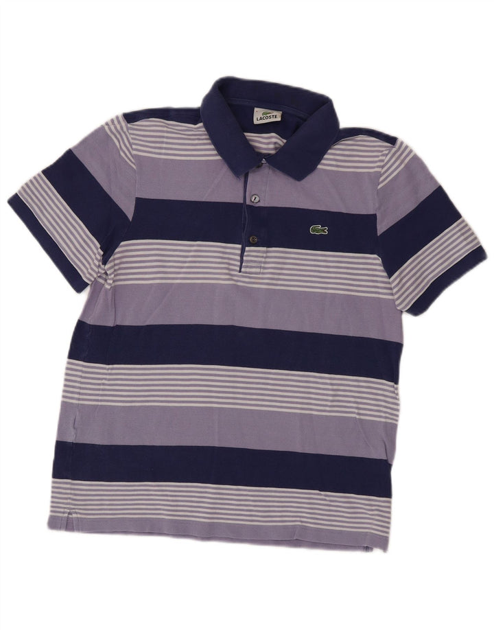 Polo Lacoste para hombre talla 4 mediano rayas moradas