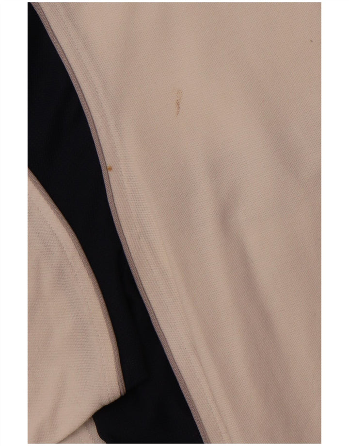 KAPPA Hombre Camiseta Top Small Blanco Colorblock Algodón Deportes