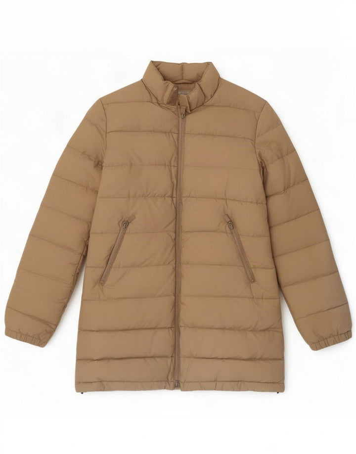 Alberto Aspesi Abrigo acolchado para mujer UK 10 Small Beige Poliamida