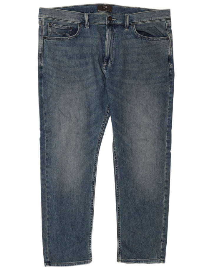Marks & Spencer Jeans ajustados para hombre W40 L29 Algodón azul