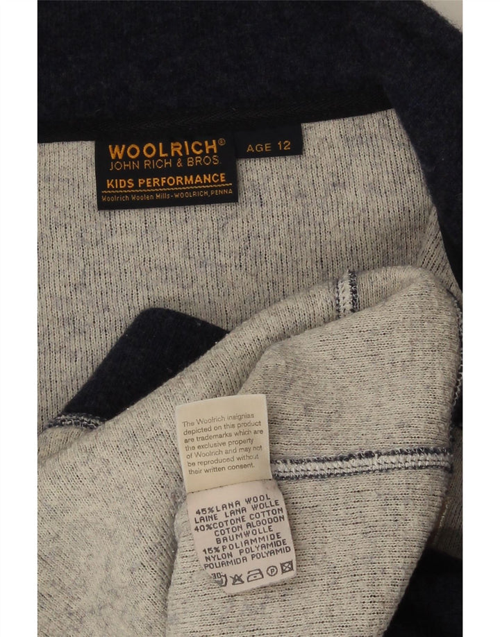 Woolrich Chaqueta superior de chándal con gráfico para niños 11-12 años Lana azul marino
