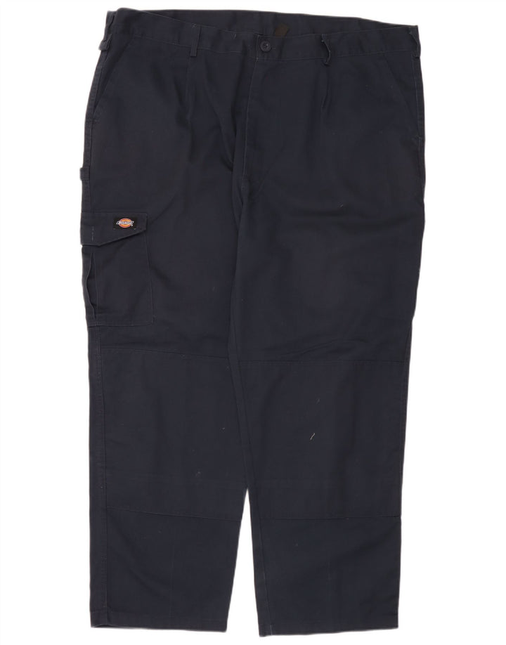 Dickies Pantalón cargo recto para hombre W44 L28 Poliéster azul marino