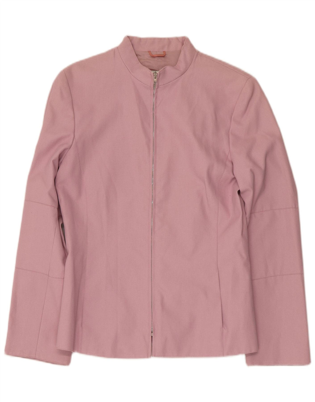 Marella Chaqueta tipo blazer con cremallera completa para mujer UK 10 Small Pink Cotton