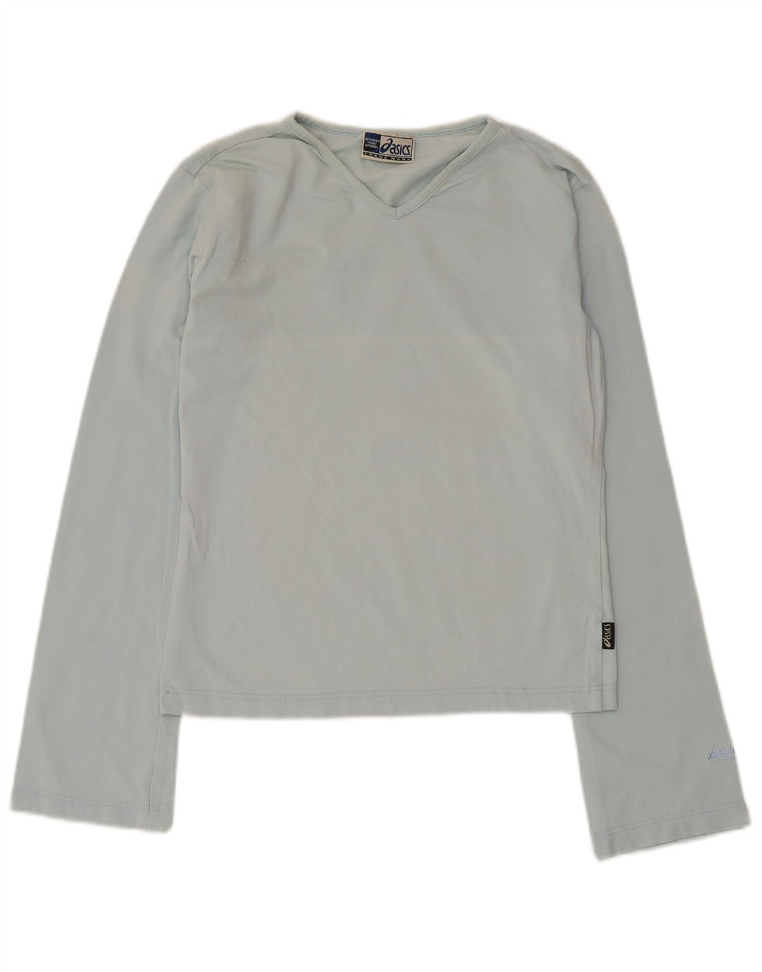 Asics - Camiseta de manga larga para mujer, talla 40, talla grande, algodón azul