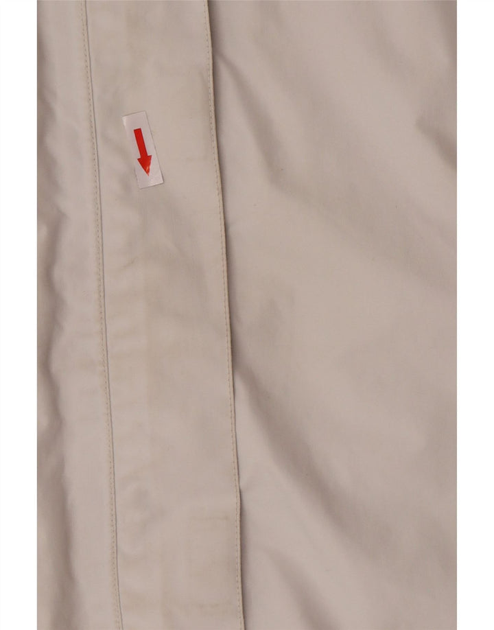 Helly Hansen Chaqueta impermeable con capucha para mujer UK 44 Medium Off White Colourblock