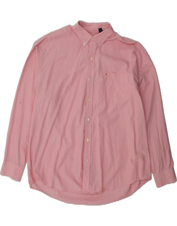 IZOD Mens Shirt XL Pink Pinstripe Cotton Vintage Izod and Second-Hand Izod from Messina Hembry 