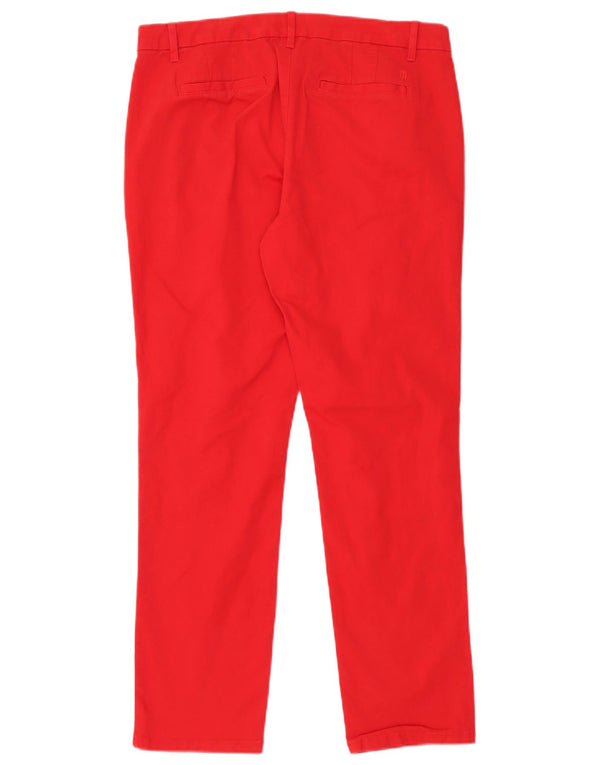 Tommy Hilfiger Pantalones chinos rectos para mujer US 10 Large W32 L30 Rojo