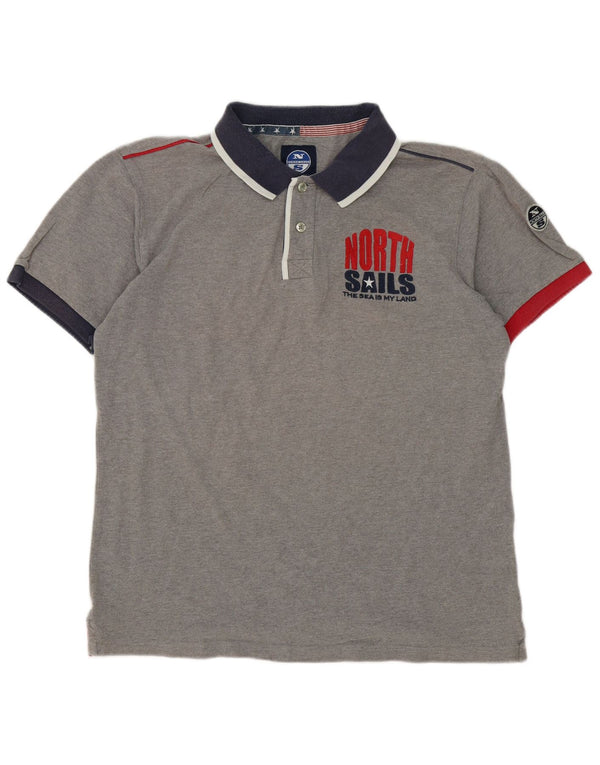 North Sails Polo De Rugby Gráfico Hombre XL Algodón Gris
