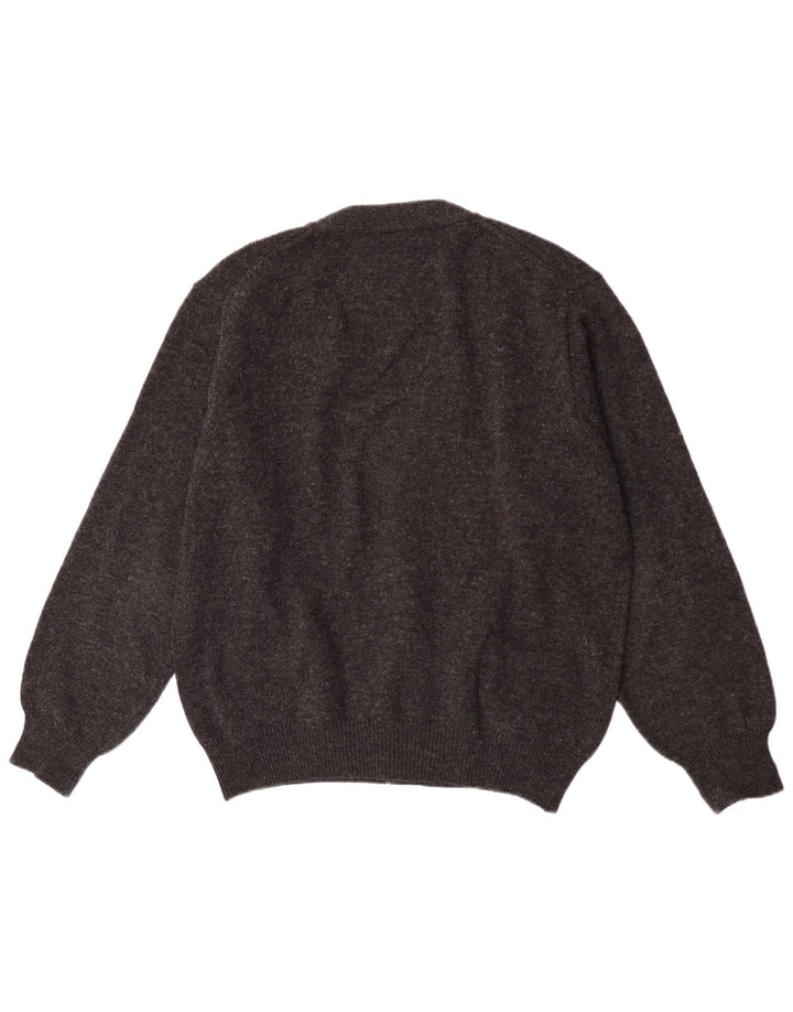 Benetton Cárdigan Hombre IT 52 Large Gris Lana Virgen