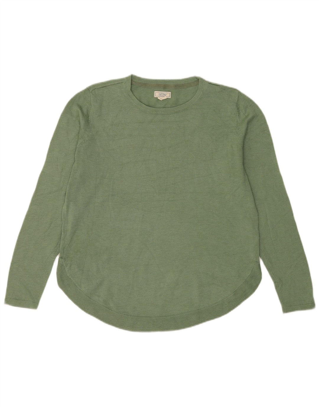 Suéter tipo jersey para mujer con cuello barco de Fat Face UK 40 Poliéster verde medio