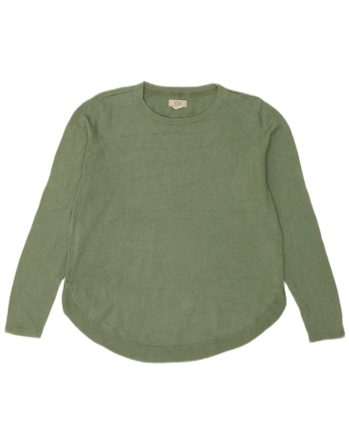 Suéter tipo jersey para mujer con cuello barco de Fat Face UK 40 Poliéster verde medio