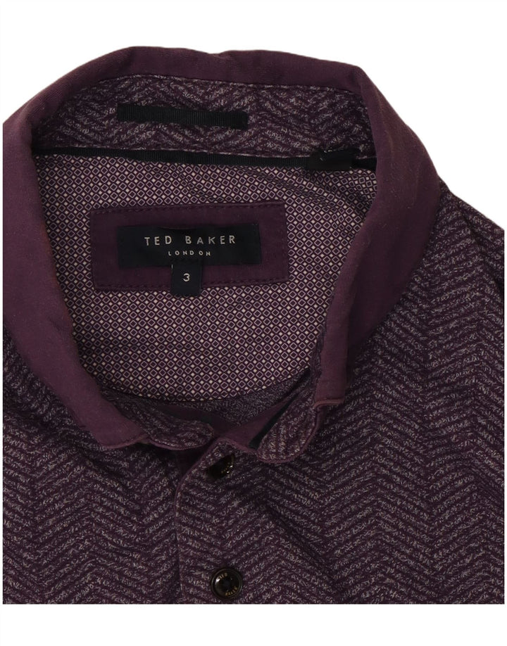 Ted Baker - Polo para hombre, talla 3, mediana, color morado