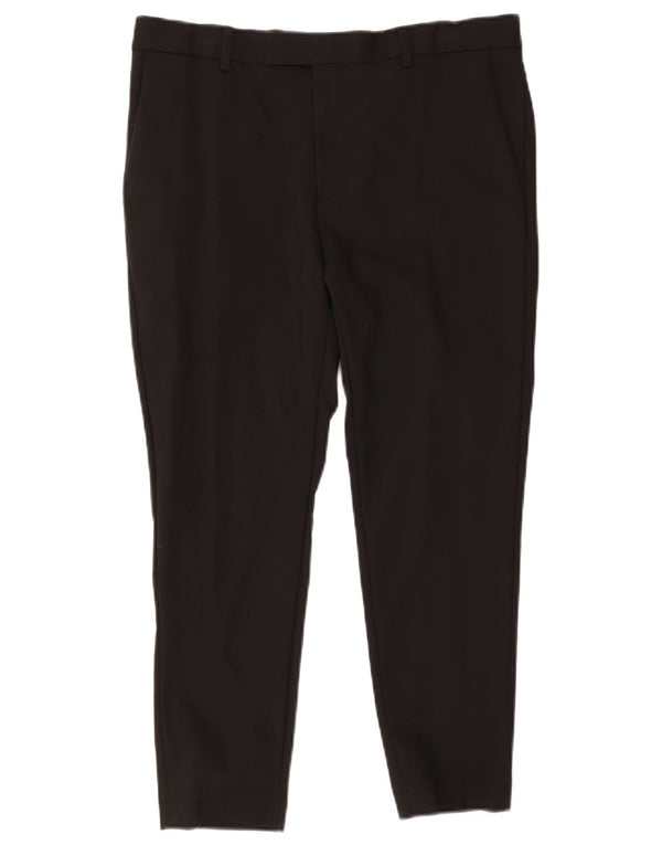 Pierre Cardin Pantalones chinos delgados para hombre IT 46 Large W34 L24 Algodón negro