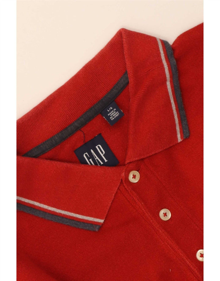 Polo Gap para hombre de algodón a rayas rojas grandes