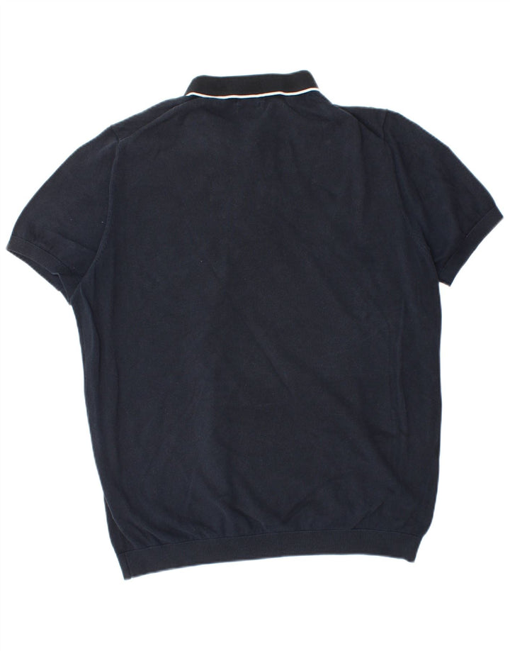 Polo Massimo Dutti Hombre 2XL Azul Marino Algodón