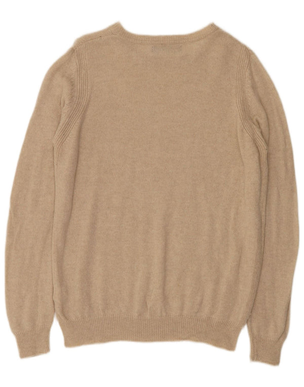 Marks & Spencer Jersey con Cuello Barco para Mujer UK 44 Grande Lana Beige
