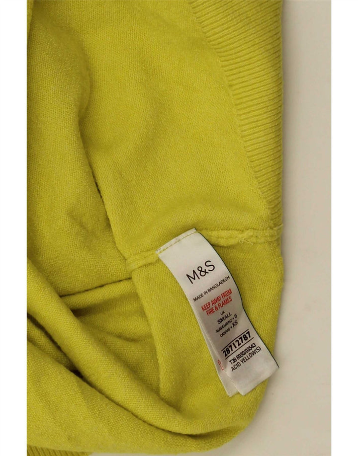 Marks & Spencer Jersey con cuello vuelto para mujer UK 10 Small Yellow