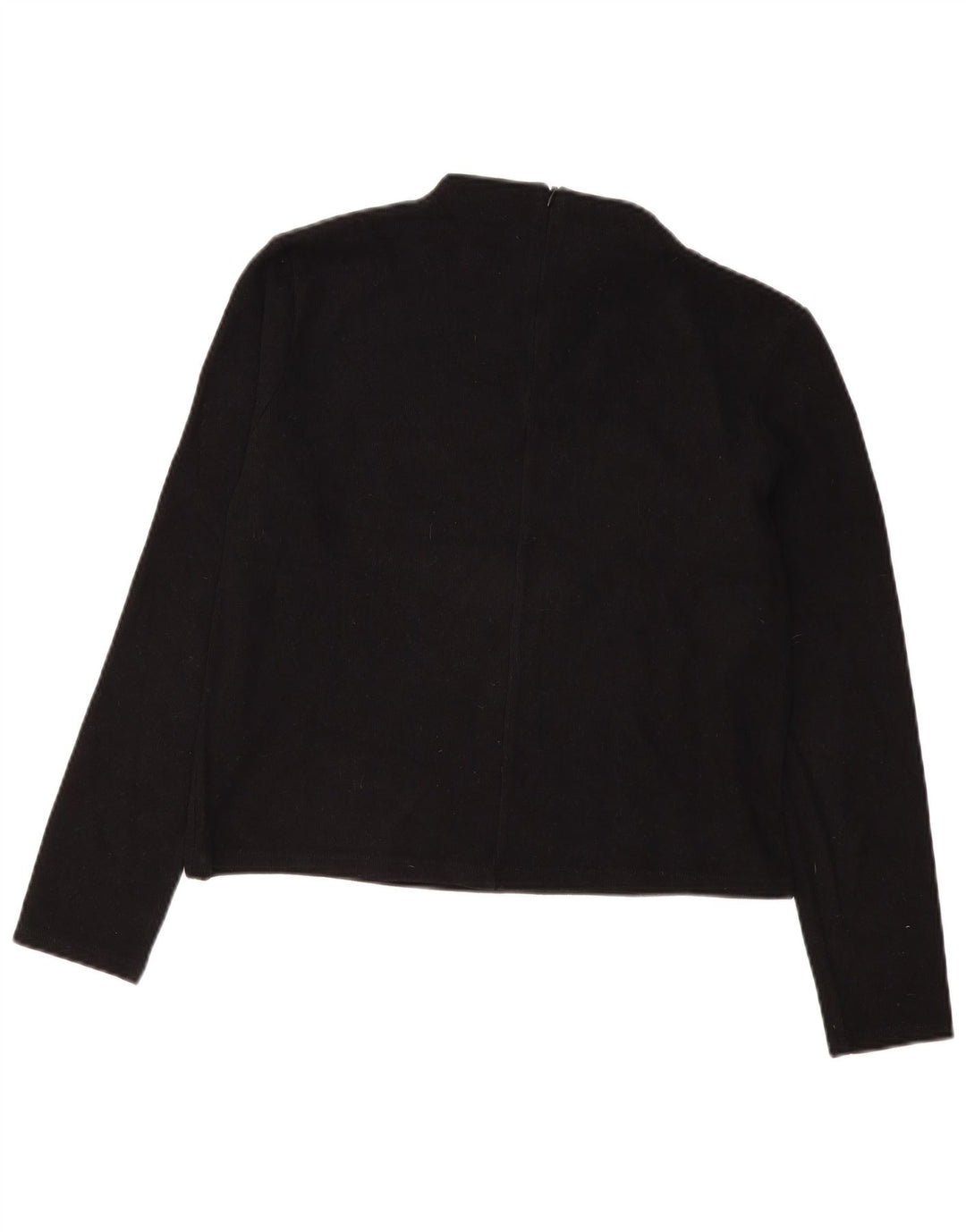 Zara Mujer Top Manga Larga UK 44 Mediano Negro