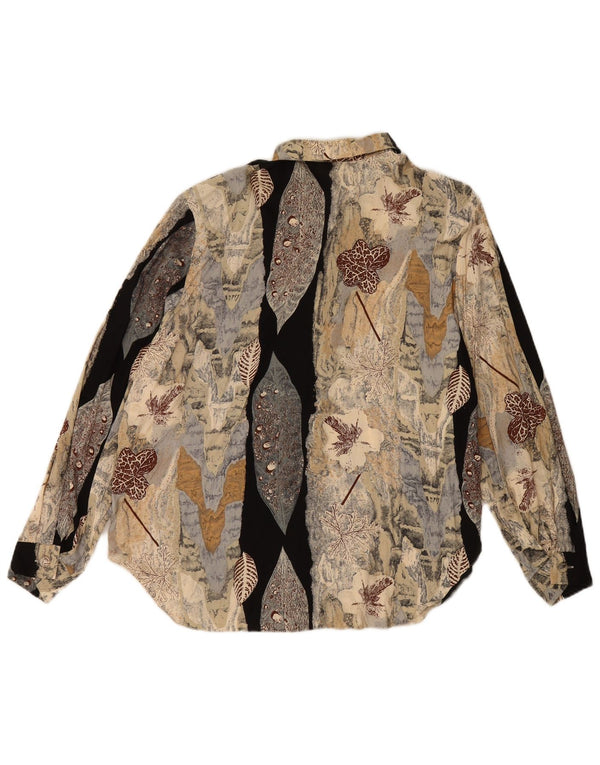 Vintage mujer camisa blusa Reino Unido 18 XL multicolor floral