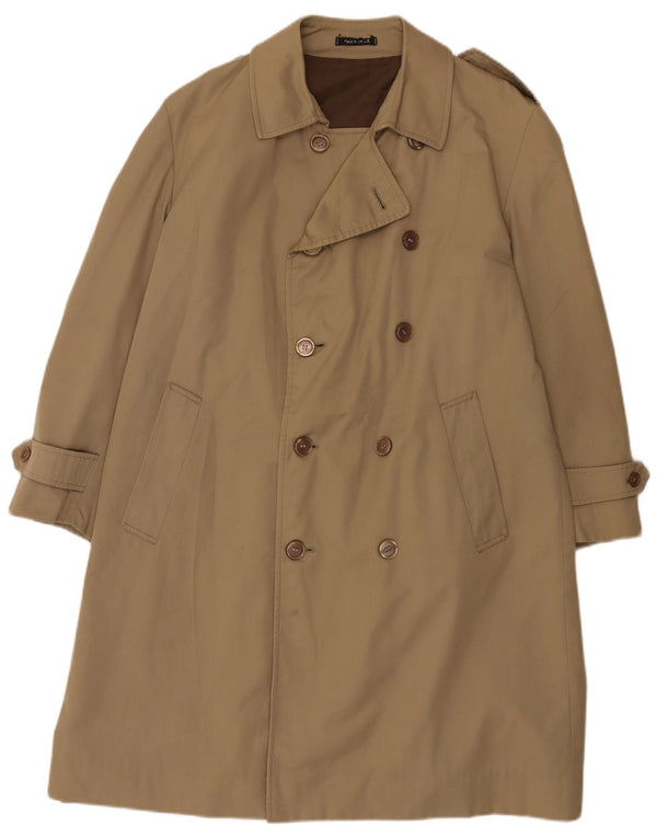 Vintage hombres gabardina Reino Unido 36 pequeño beige clásico