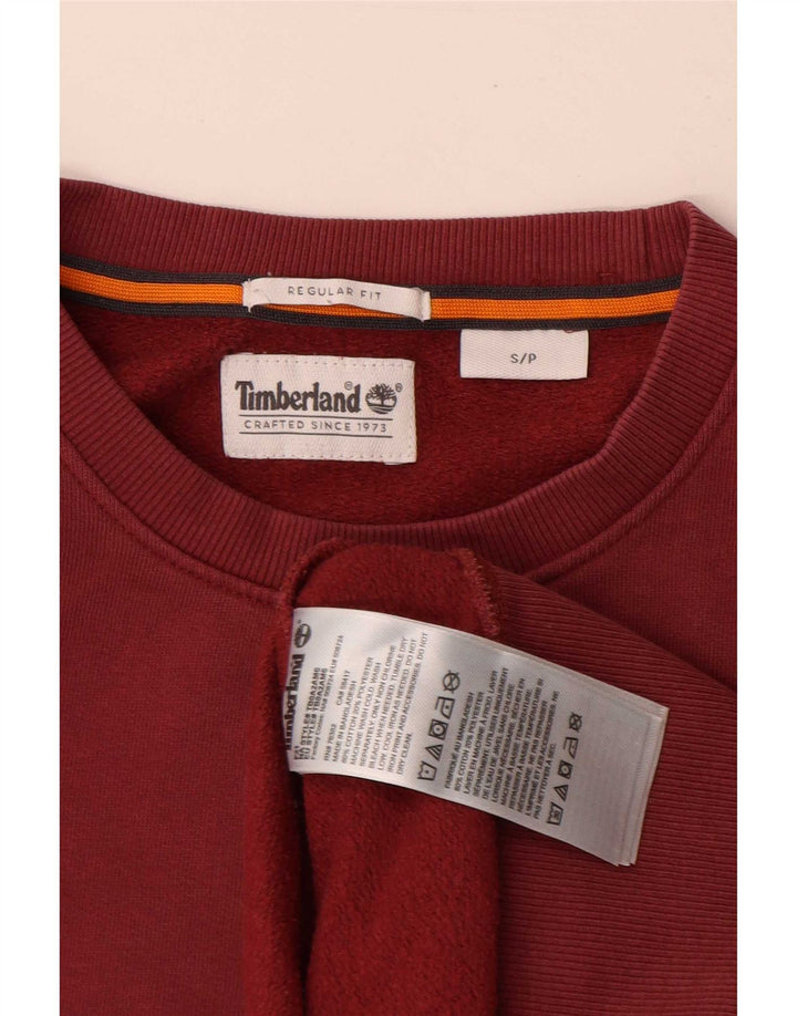 Timberland Hombre Regular Fit Sudadera Jumper Pequeño Algodón Rojo