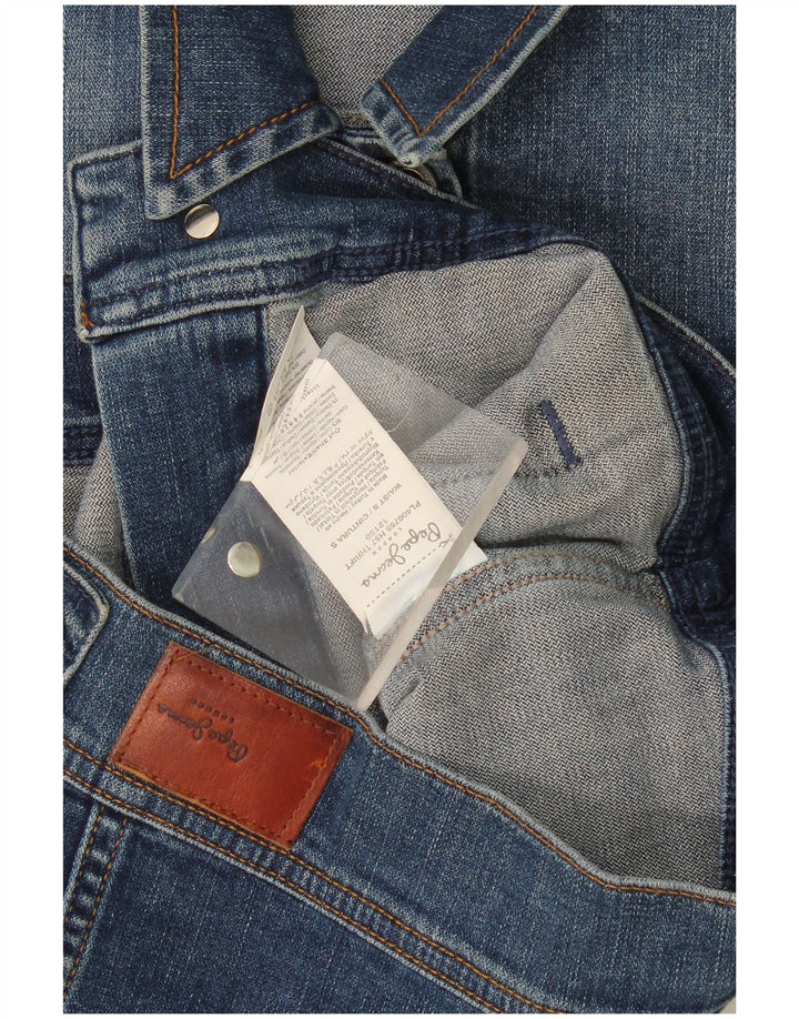 PEPE Jeans Chaqueta Vaquera para Mujer UK 10 Small Azul Marino Algodón