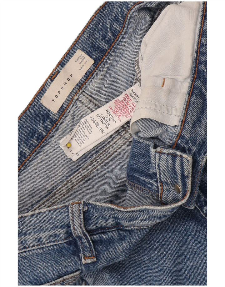 Vaqueros Rectos Mujer Topshop W30 L32 Poliéster Azul