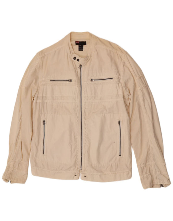 Diesel Chaqueta Bomber para Mujer UK 40 XL Algodón Blanco Roto