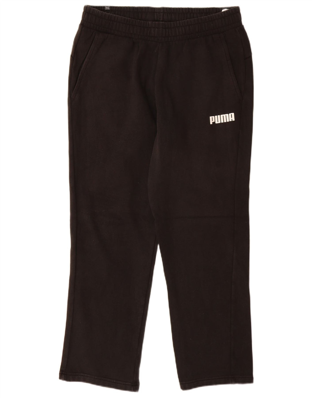 Puma - Pantalón de chándal para hombre, talla grande, algodón negro