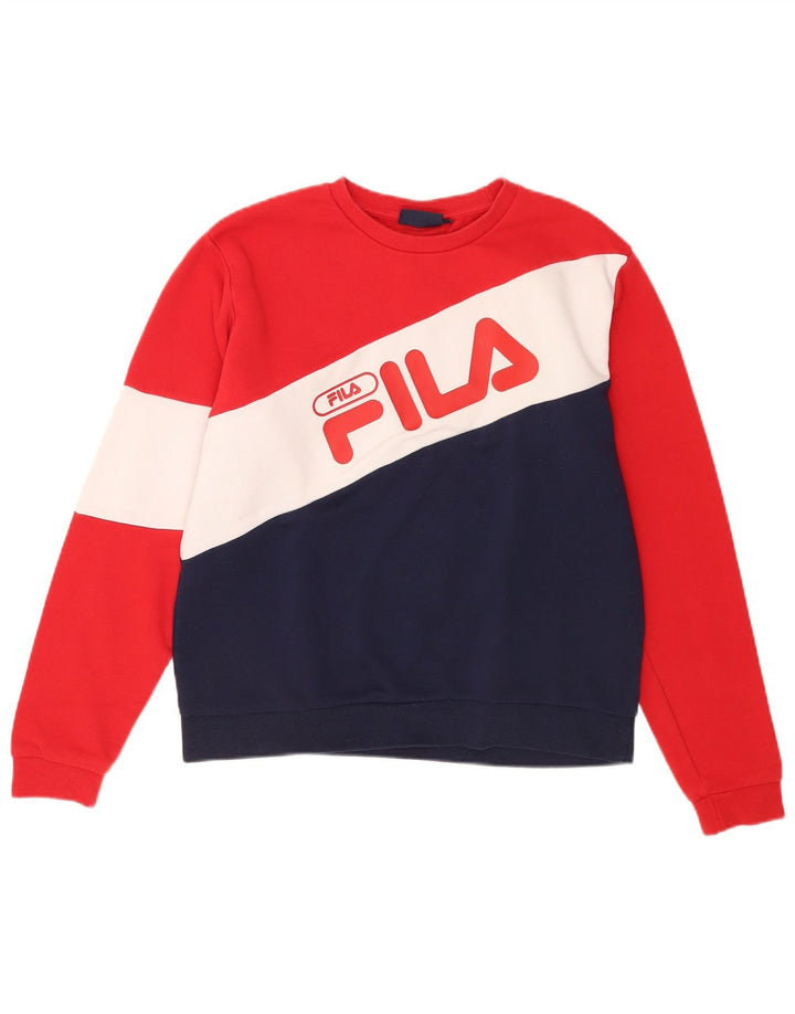 Fila Hombre Graphic Sudadera Jumper Medium Multicolor Colorblock Algodón
