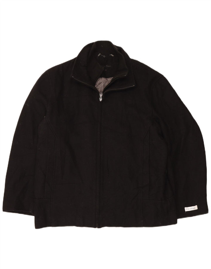 Calvin Klein Chaqueta Bomber para Hombre UK 40 Grande Lana Negra
