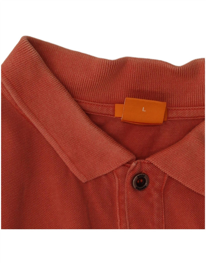 Hugo Boss Hombre Polo Slim Fit Grande Naranja