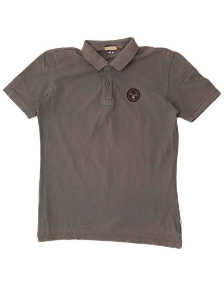 Napapijri Polo Geographic para hombre pequeño gris